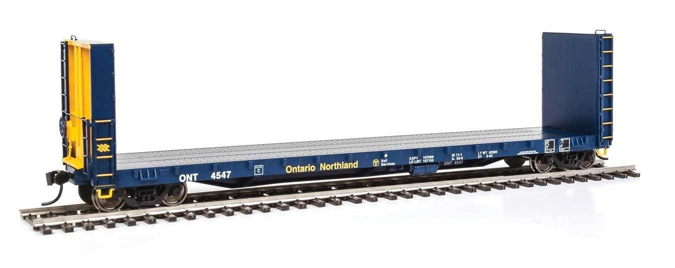 Walthers 920-104324 HO Ontario Northland 50' Bulkhead Flat Car #4547