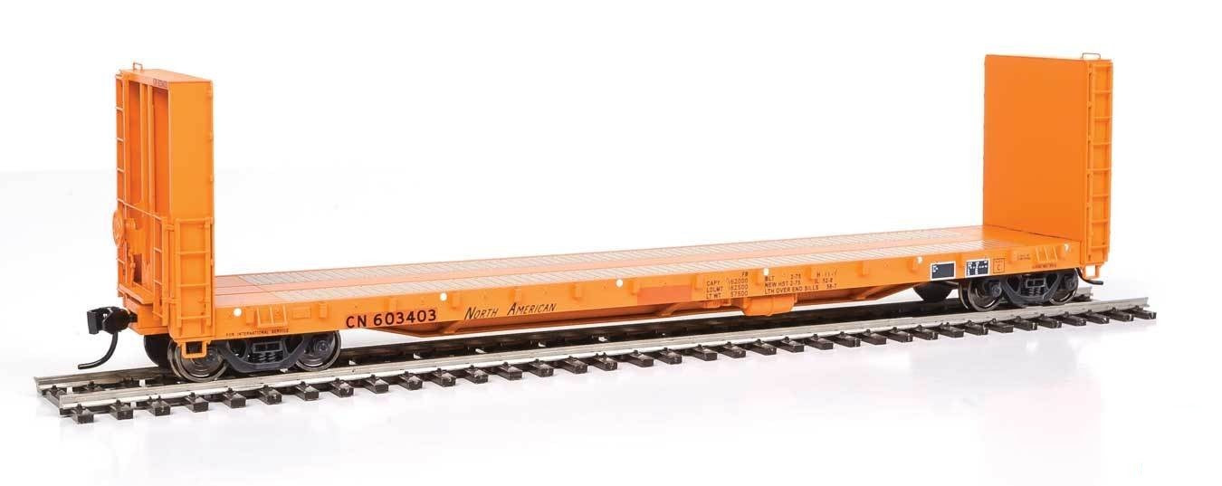 Walthers 920-104319 HO Canadian National 50' Bulkhead Flat Car #603403