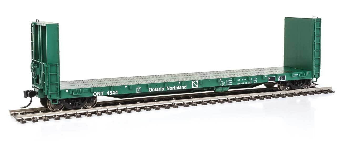 Walthers 920-104326 HO Ontario Northern 50' Bulkhead Flat Car #4544