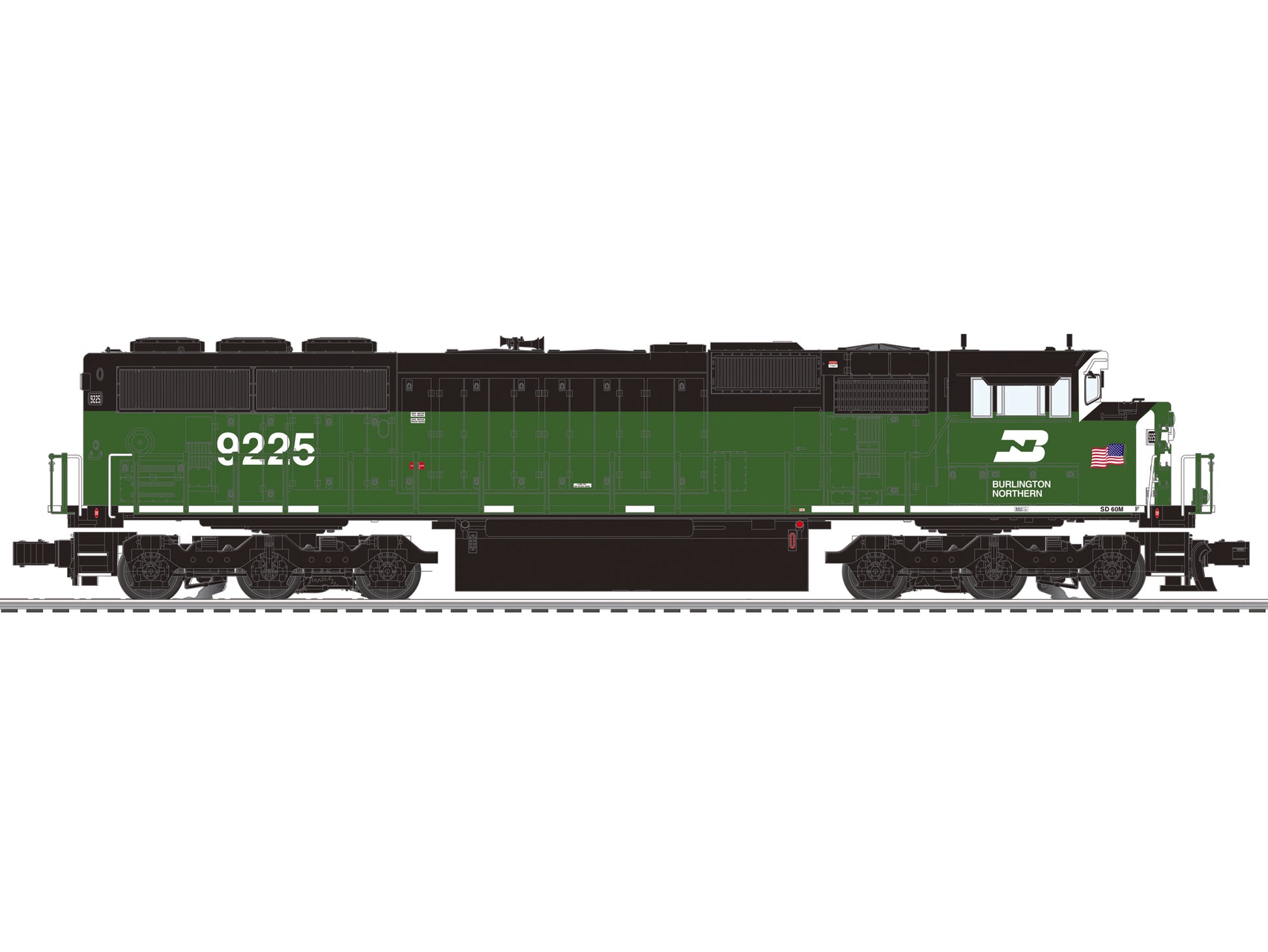 Lionel 6-84402 O Burlington Northern EMD Legacy SD60M Diesel Locomotive #9225