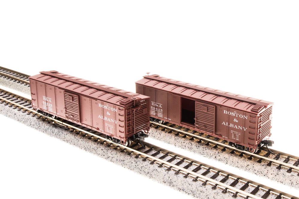 Broadway Limited 3662 N B&A Steel Box Car with Corrugated Ends (Set of 4)