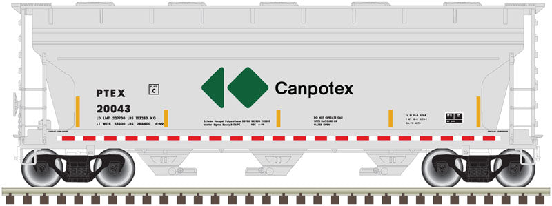 Atlas 20004456 HO Canpotex Trainman® ACF® 3560 Covered Hopper #20043
