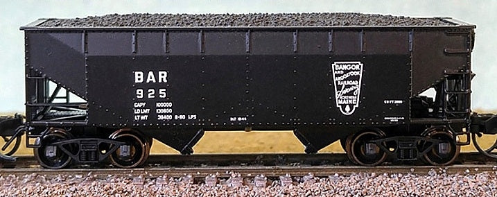 Bluford Shops 66071 N Bangor & Aroostook 2-Bay Offset-Side Hopper with Load