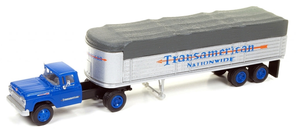 Classic Metal Works 31170 HO Mini Metals Transamerican '60 Ford Tractor/Trailer