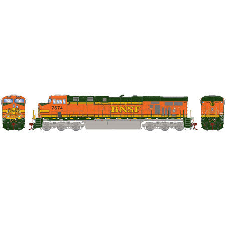 Athearn G83005 HO Burlington Northern Santa Fe GE ES44DC Diesel Locomotive #7674