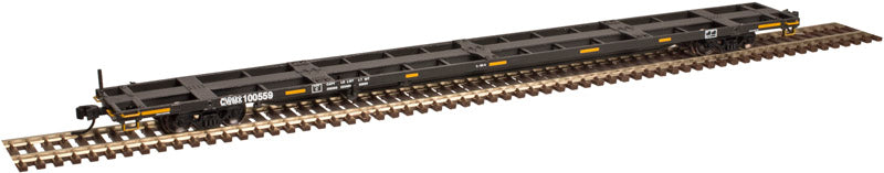 Atlas 50003479 N CWMX Trainman 85' Trash Flat Car #100570