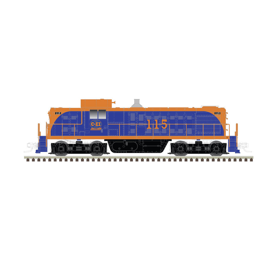 Atlas 40003081 N Chicago & Eastern Illinois RS-1 Locomotive (Blue/Orange) #117