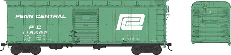 Bowser 41788 HO Penn Central X31 40' Ready to Run Boxcars #118701