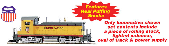 USA Trains R72305 Union Pacific NW-2 G Gauge Diesel Starter Train Set