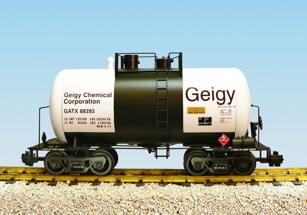 USA Trains R15215 G Geigy Chemical Corp. Beer Can Tank Car (Metal Wheels)