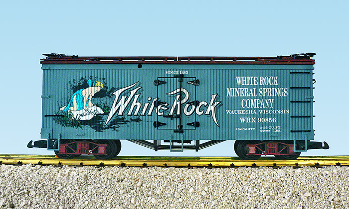 USA Trains R16002 G Scale White Rock U.S. Refrigerator Cars (Blue/Tuscan)