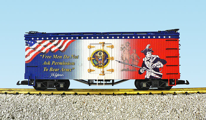 USA Trains R16007 G “Free Men” Patriotic Car U.S. Refrigerator Cars #4059