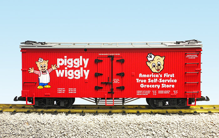 USA Trains R16010 G Piggly Wiggly U.S. Refrigerator Cars (Red/Silver)