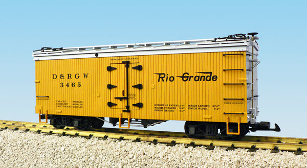 USA Trains R16357 G D&RGW U.S. Refrigerator Cars (Yellow/Silver)