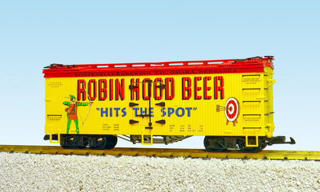 USA Trains R16442 G Robin Hood U.S. Refrigerator Cars (Yellow/Red)
