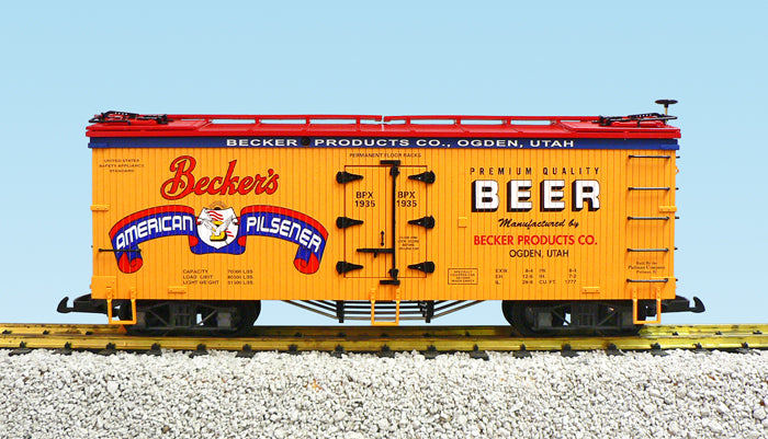 USA Trains R16495B G Becker's Beer U.S. Refrigerator Cars #1936
