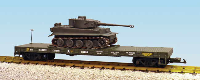 USA Trains R1754A G US Marine Flat Car with GR Tiger Tank