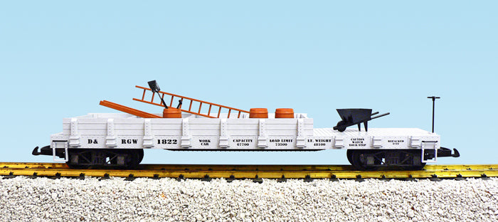 USA Trains R1822 G Denver & Rio Grande Western Work Flat Car with Load