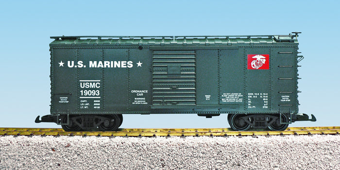 USA Trains R19093 G USMC Ordinance Simulated Wood Box Car (Green)