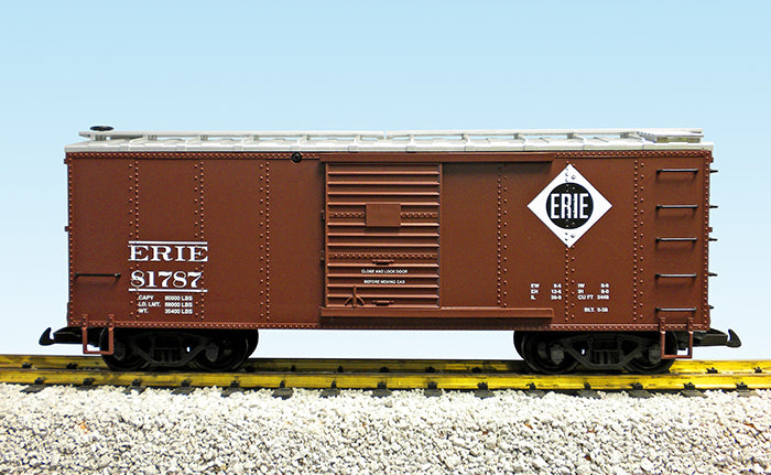 USA Trains R19109A G Erie Simulated Wood Box Car (BC Red/Silver) #81786