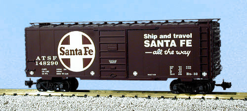 USA Trains R19200A G Santa Fe 40 Ft. PS-1 Simulated Steel Box Car