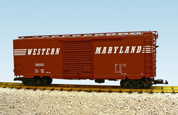 USA Trains R19233B G Western Maryland 40 Ft. PS-1 Simulated Steel Box Car