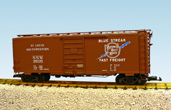USA Trains R19236A G Cotton Belt 40 Ft. PS-1 Simulated Steel Box Car