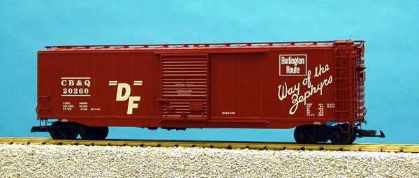 USA Trains R19313A G Burlington Route 50 Ft. Box Car with Steel Door