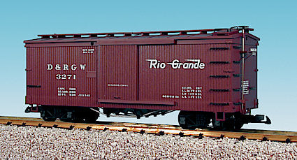 USA Trains R19081B G Denver & Rio Grande Western Simulated Wood Box Car #3273