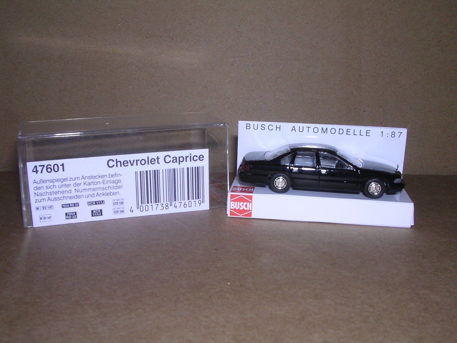 Busch 47601 HO Black Chevy Caprice Class 1995