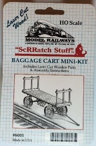 Model Railways 6001 HO Baggage Cart Mini Kit