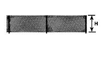 Plastruct 1404 HO 15" Gray Chain Link Fence