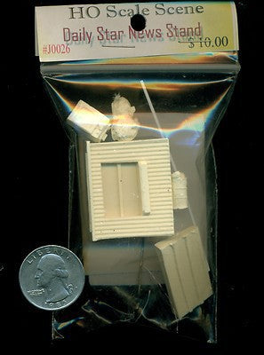 Model Tech Studios J0026 HO Daily Star News Stand Kit