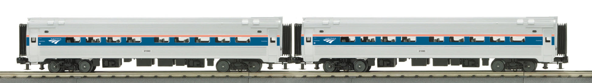 MTH 30-6527 O Amtrak O-31 Amfleet Phase 4/6 Coach Set (Set of 2)