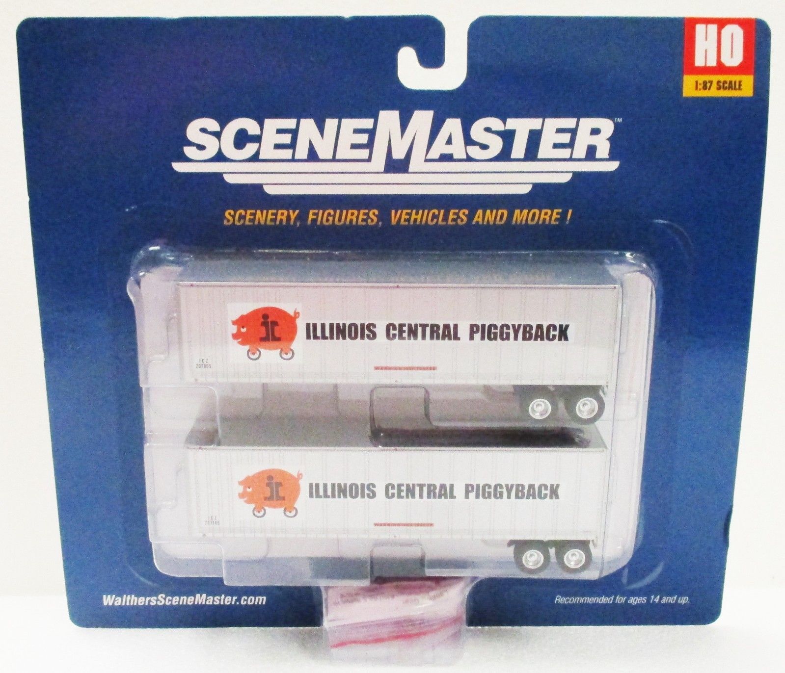 Walthers 949-2506 HO Illinois Central 40' Trailmobile Trailer (Set of 2)