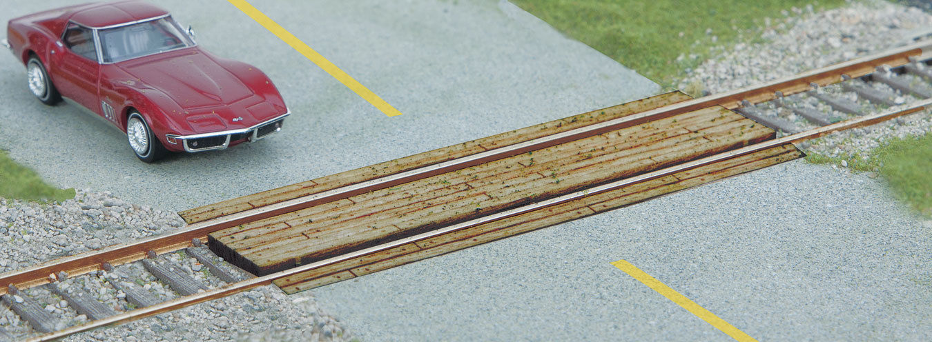 Walthers 949-4158 HO Wood Grade Crossing Laser-Cut Wood Kit