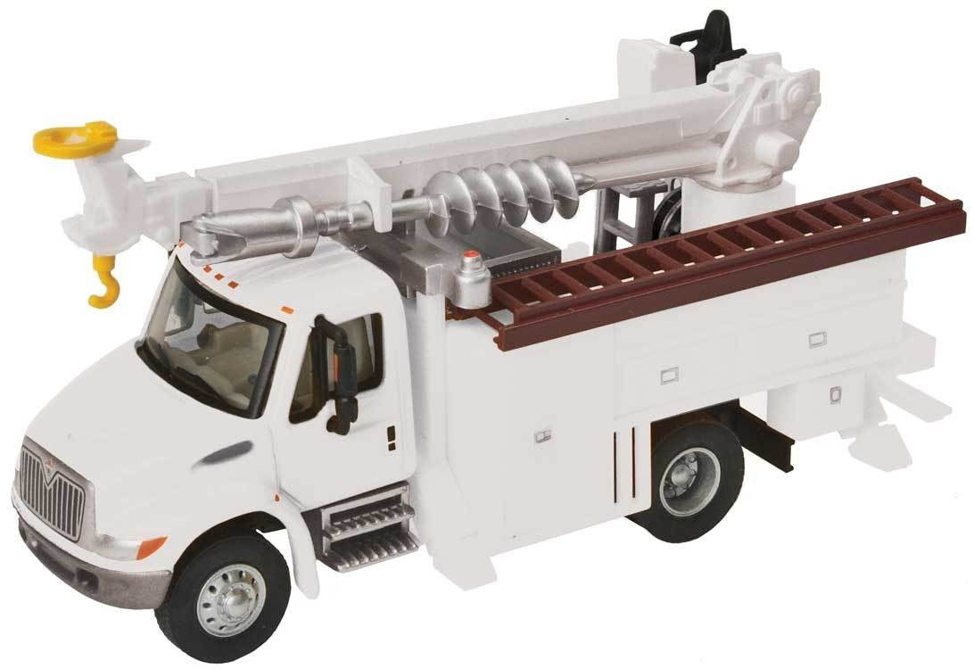 Walthers 949-11734 HO Assembled White International 4300 Utility Truck W/ Drill