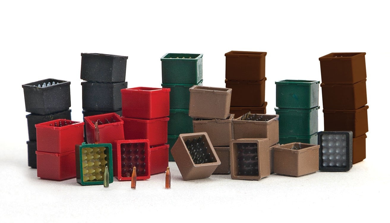 Walthers 949-4153 HO Scale Beverage Crates and Bottles (Set of 80)