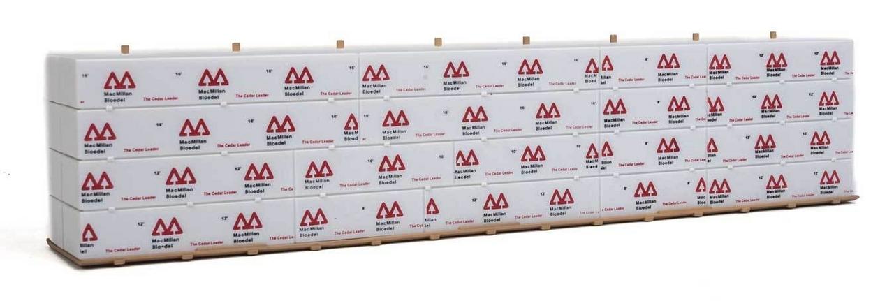 Walthers 949-3123 HO Wrapped MacMillan Bloedel Lumber Load for CC&F Flatcar