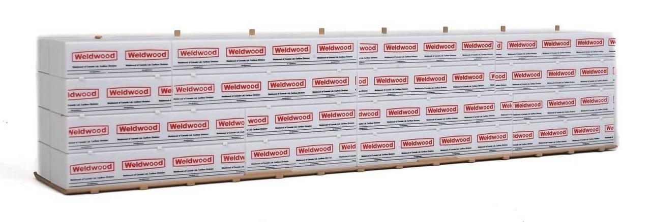 Walthers 949-3125 HO Wrapped Weldwood of Canada Lumber Load for CC&F Flatcar
