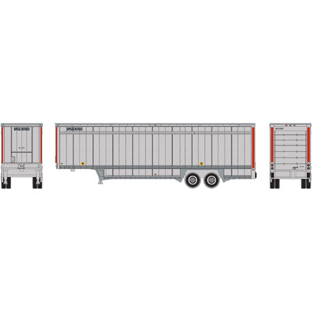 Athearn 6903 N UPS 40' Drop Sill Parcel Trailer,Red Stripes #2