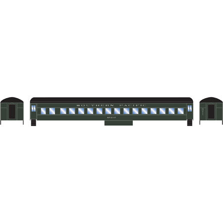 Roundhouse 86498 HO Southern Pacific Heavyweight Round Roof Coach, Grey #2117