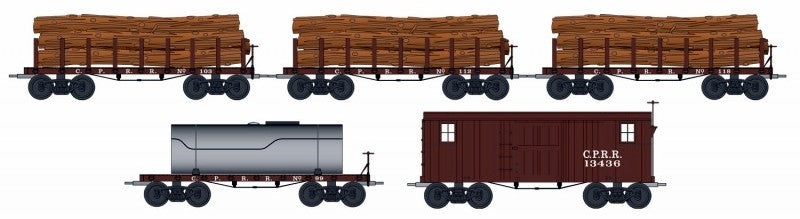 Micro-Trains 99301515 N Central Pacific Civil War Era Logging Flatcar (Set of 5)