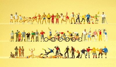 Preiser 13005 HO Sports & Leisure Figures (Set of 60)