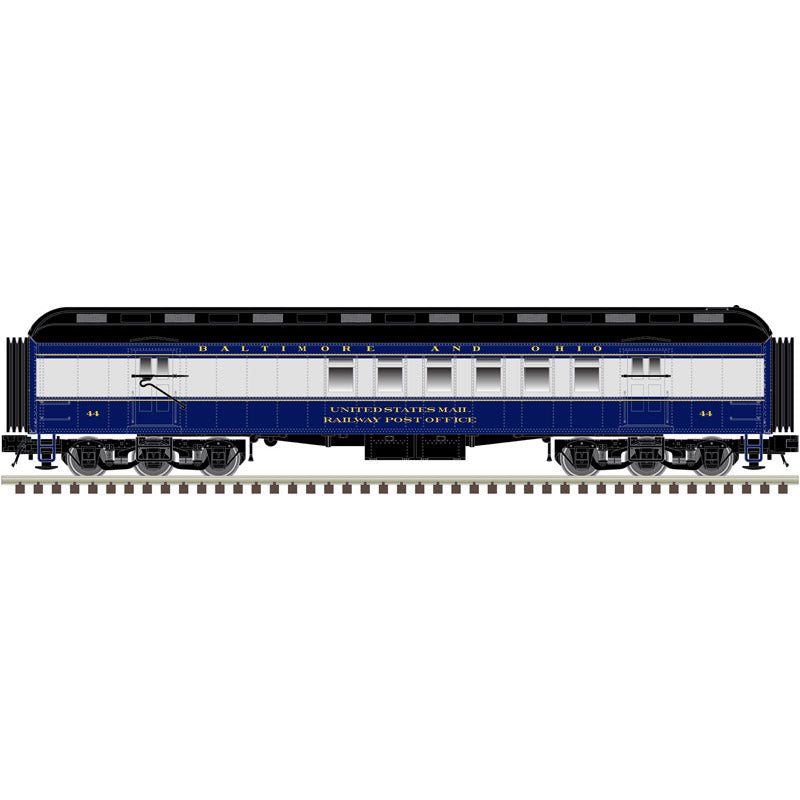 Atlas 2001419 O Baltimore & Ohio 60' RPO Car - 3 Rail (Blue/Gray/Black)