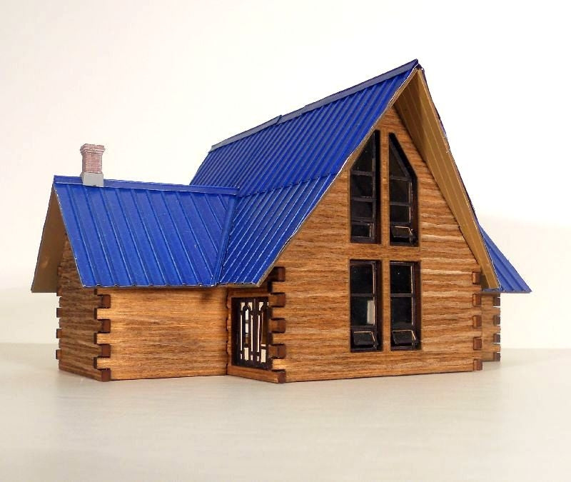 RS Laser Kits 2015 HO Log Lodge Cabin Kit