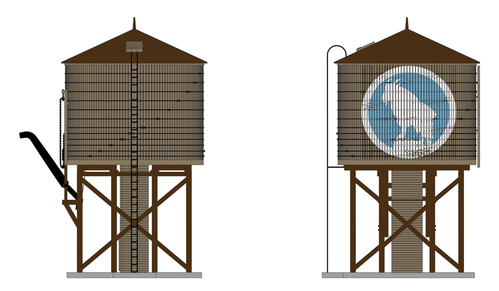 Broadway Limited 6098 HO GN Logo Operating Water Tower Weathered with Sound