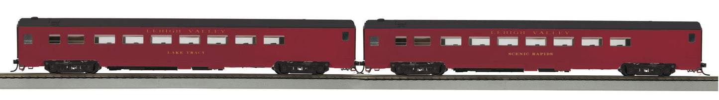 MTH 80-60047 HO Lehigh Valley Smooth-Side Passenger Car Set (Set of 2)