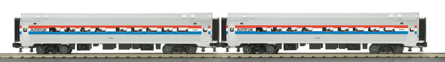 MTH 30-6525 O Amtrak RailKing O-31 Amfleet Phase 3 Coach Set (Set of 2)