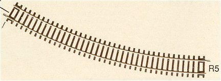 Roco 42425 HO R5 Curve, r 542.8 mm 30° Track